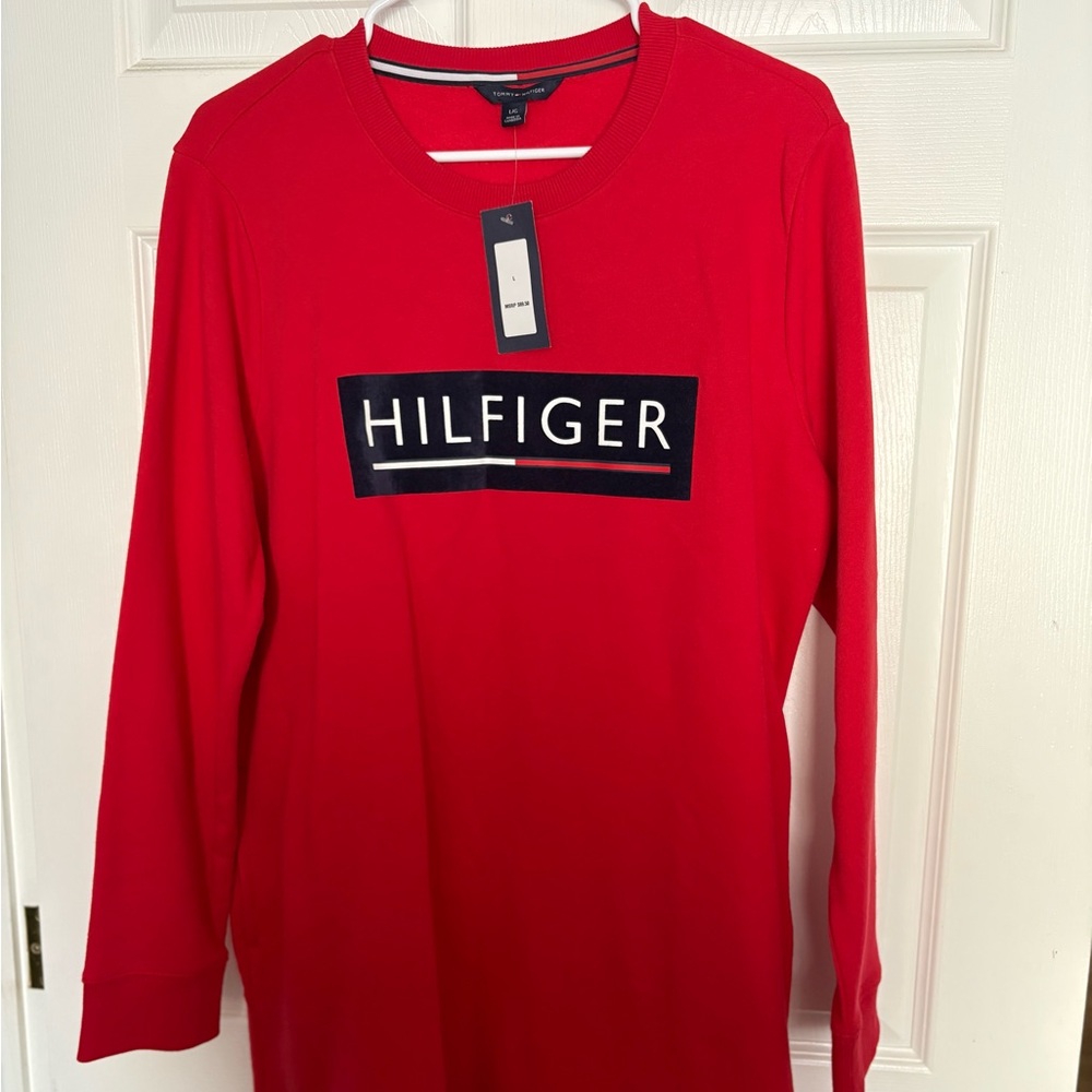 Red Hilfiger Long Sleeve Dress